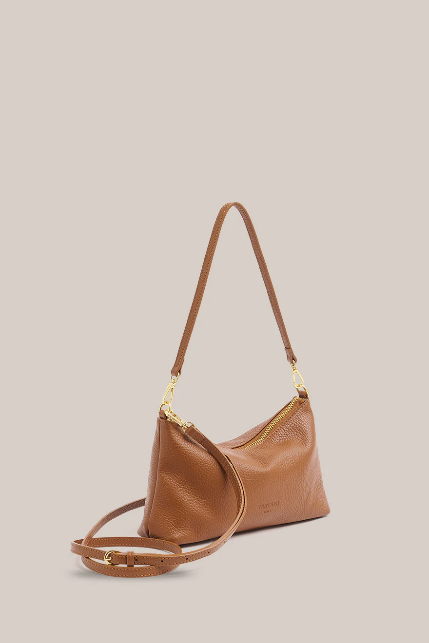 Ashley Tan Leather Crossbody Bag - Image 4