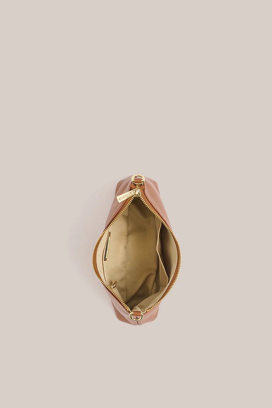 Ashley Tan Leather Crossbody Bag - Image 5
