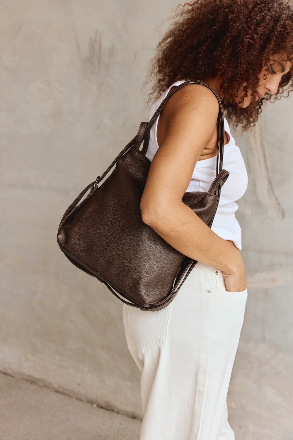 Bella Mini Dark Chocolate 3-in-1 Convertible Bag - Image 3