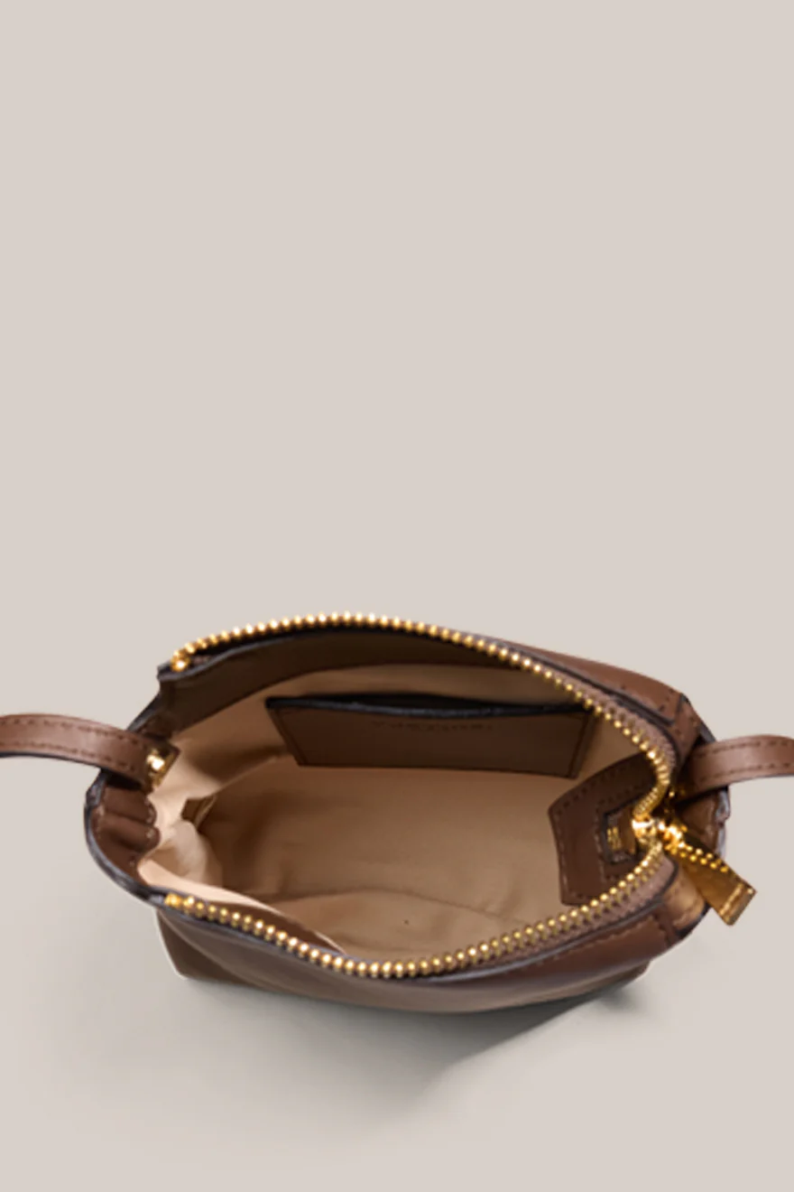 Clara Chocolate Mini Crossbody Bag - Image 5