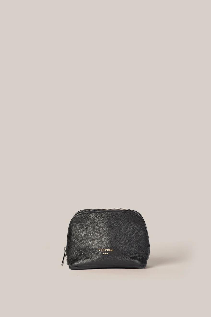 Leather Black Cosmetic Pouch Duo - Image 4