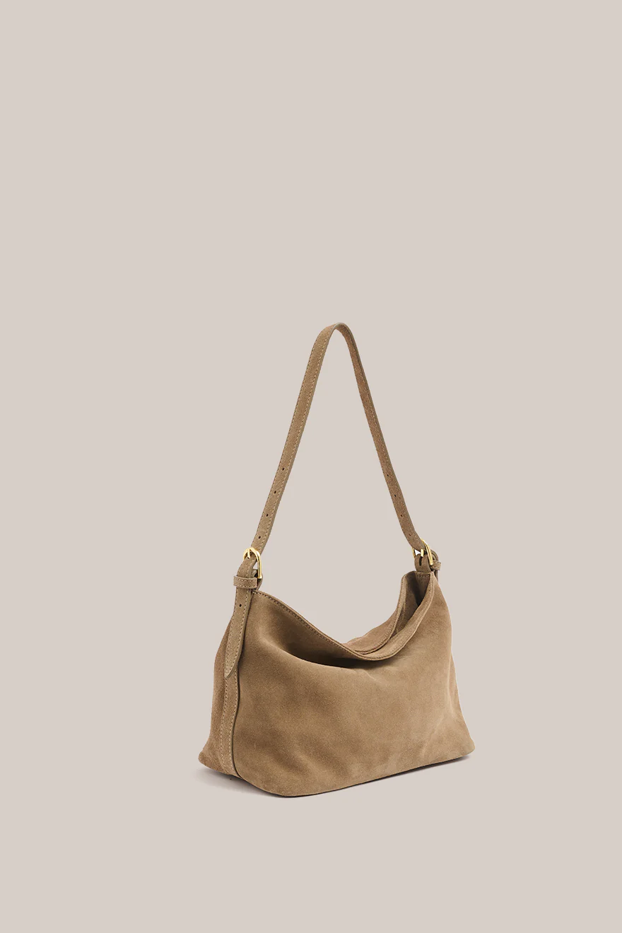Eden Brown Suede Shoulder Bag - Image 4