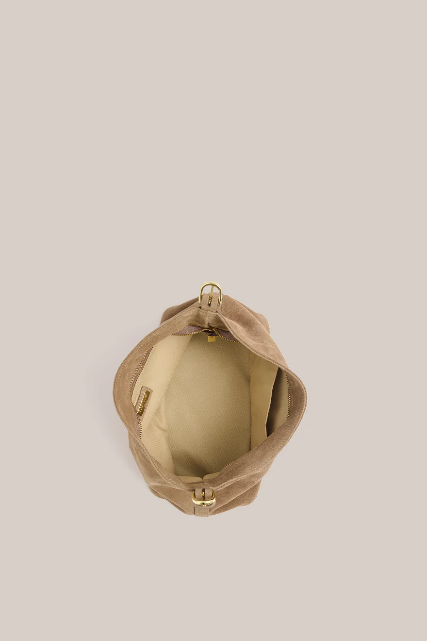Eden Brown Suede Shoulder Bag - Image 6