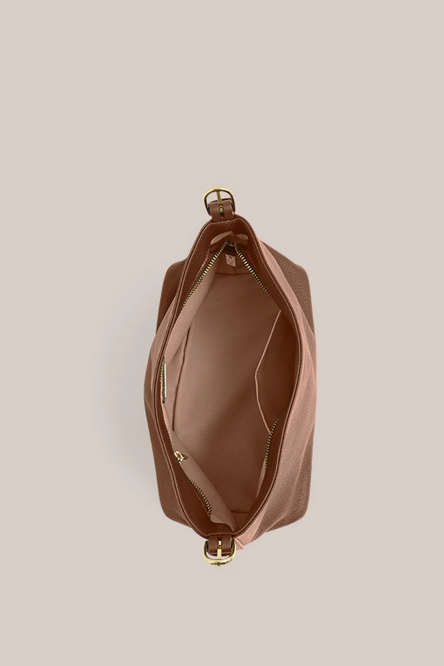 Eden Mocha Leather Shoulder Bag - Image 5