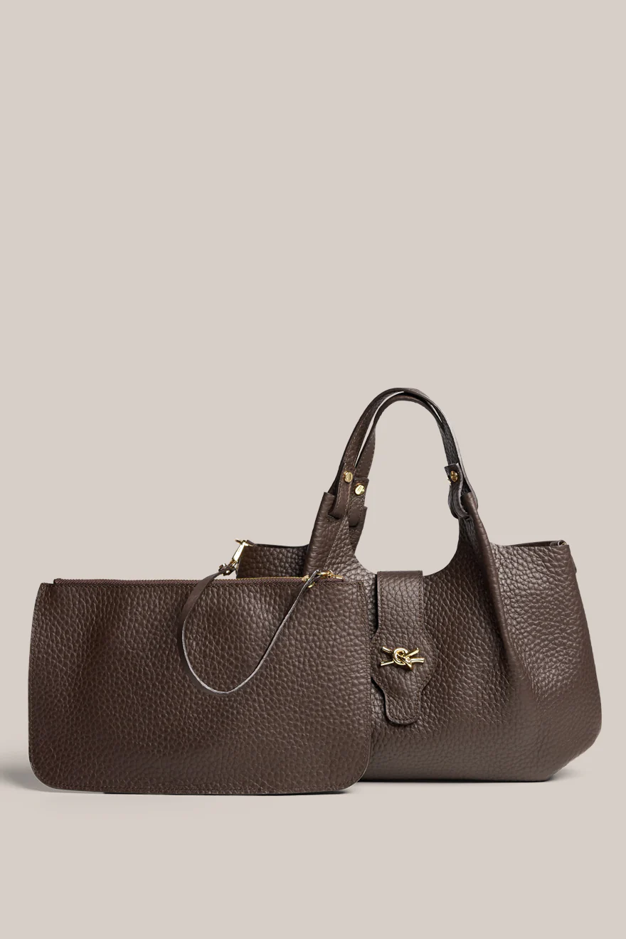 Grace Small Dark Chocolate East West Tote - Image 4