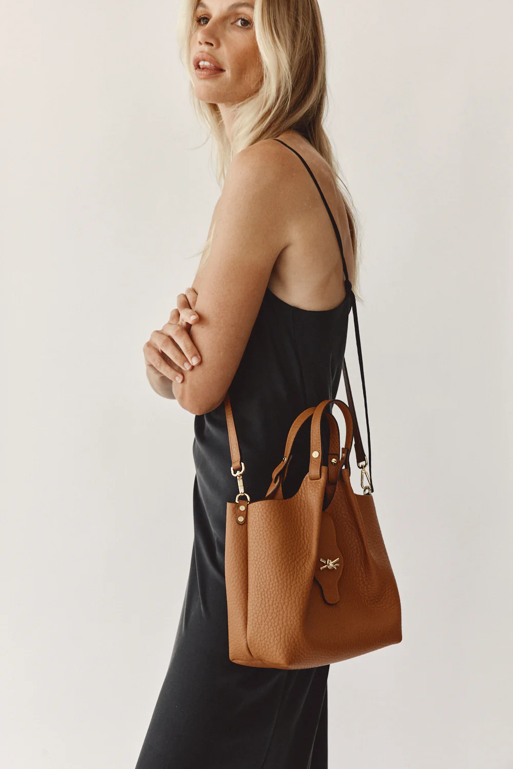 Grace Small Tan East West Tote - Image 6