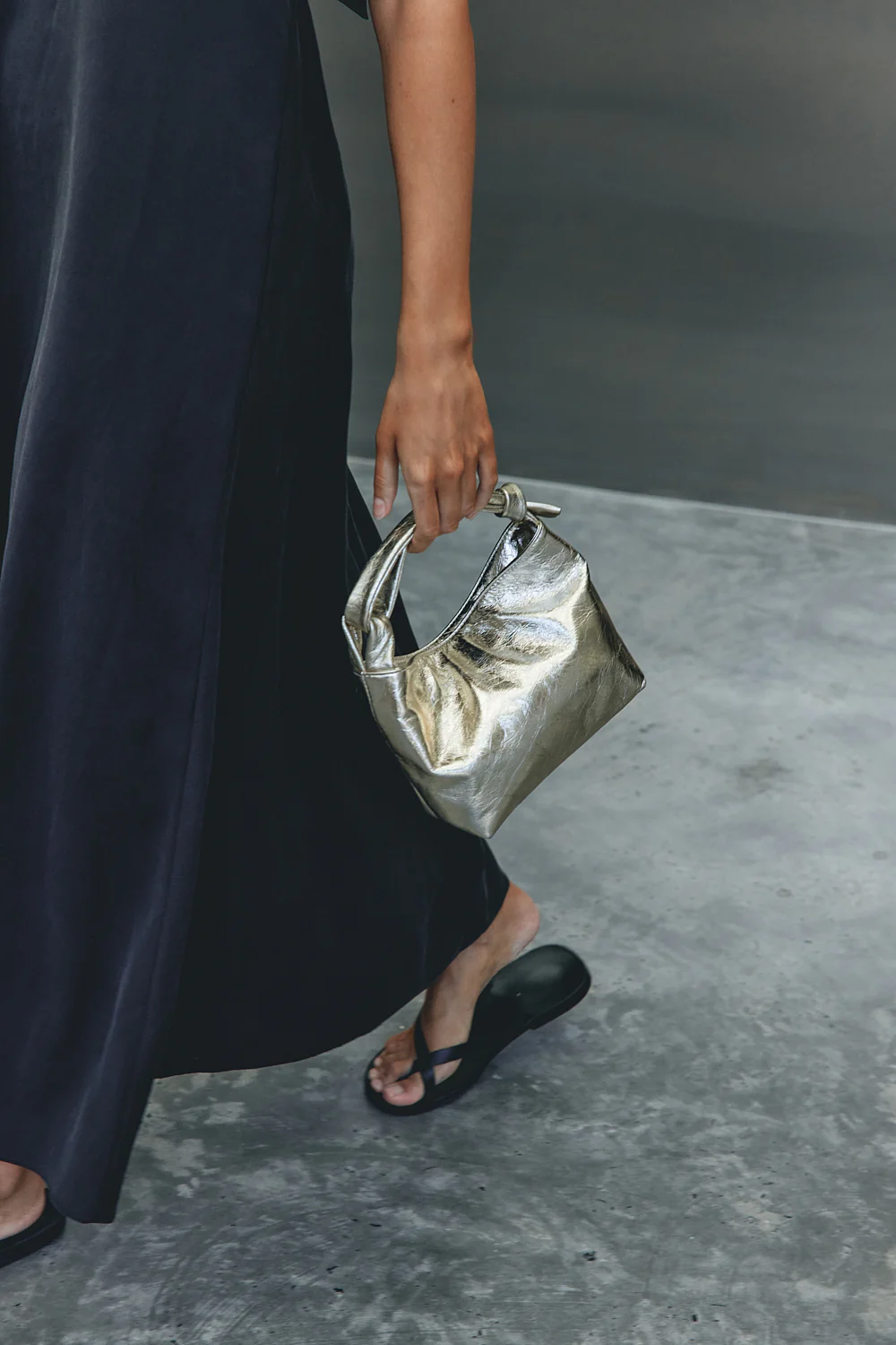 Jess Gold Leather Pouch - Image 3