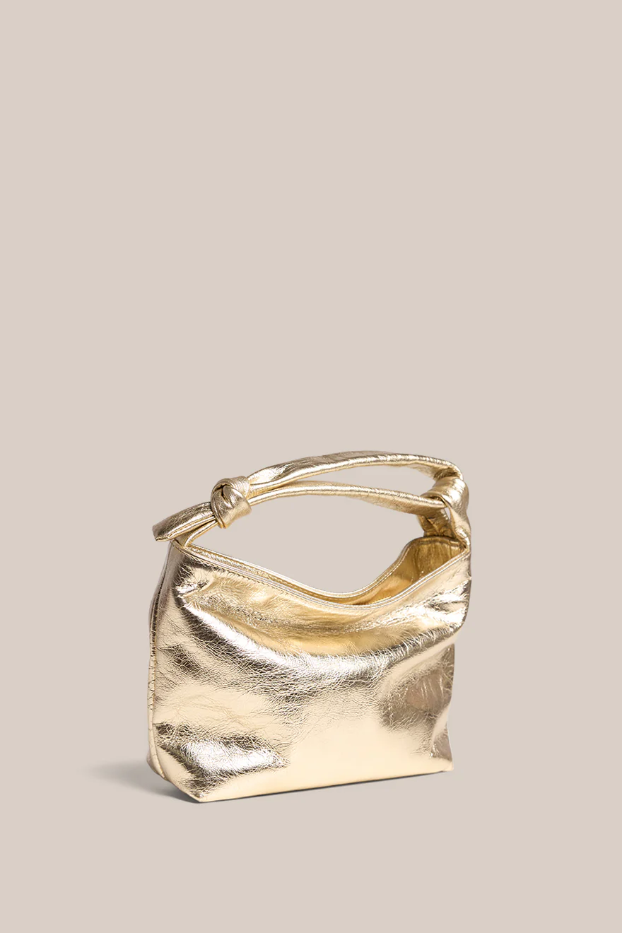 Jess Gold Leather Pouch - Image 4