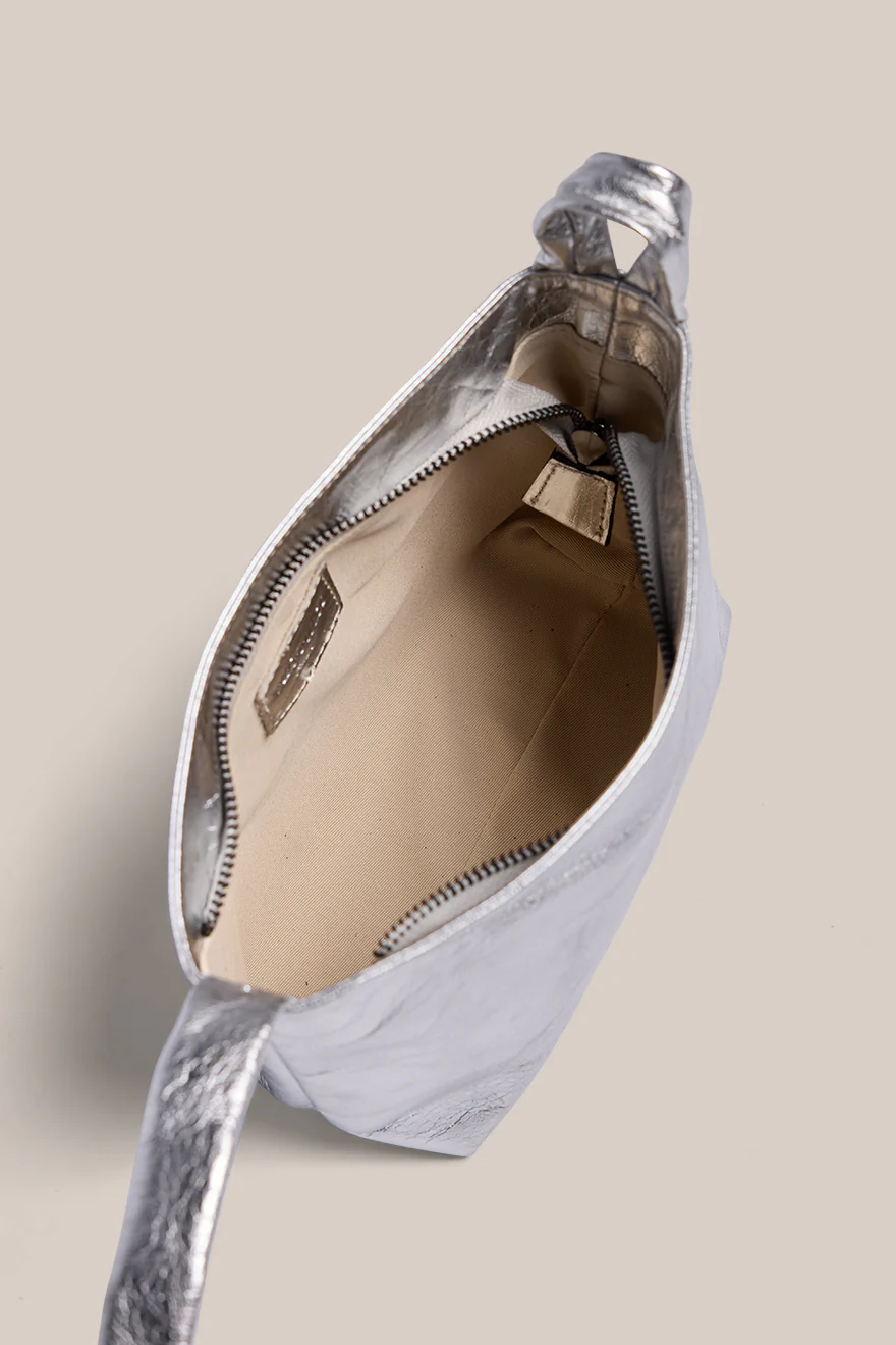 Jess Silver Leather Pouch - Image 5