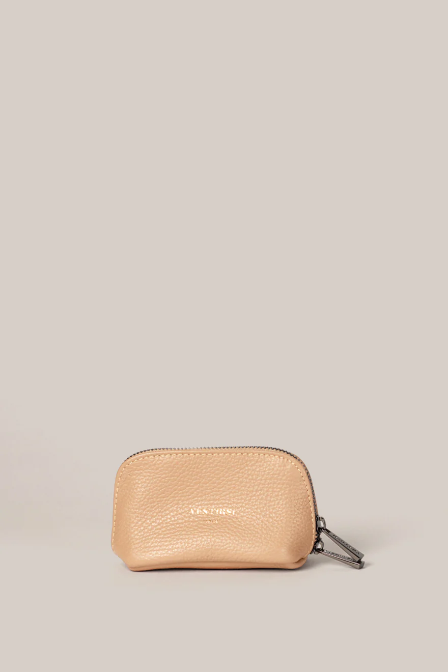 Leather Light Tan Cosmetic Pouch Duo - Image 3