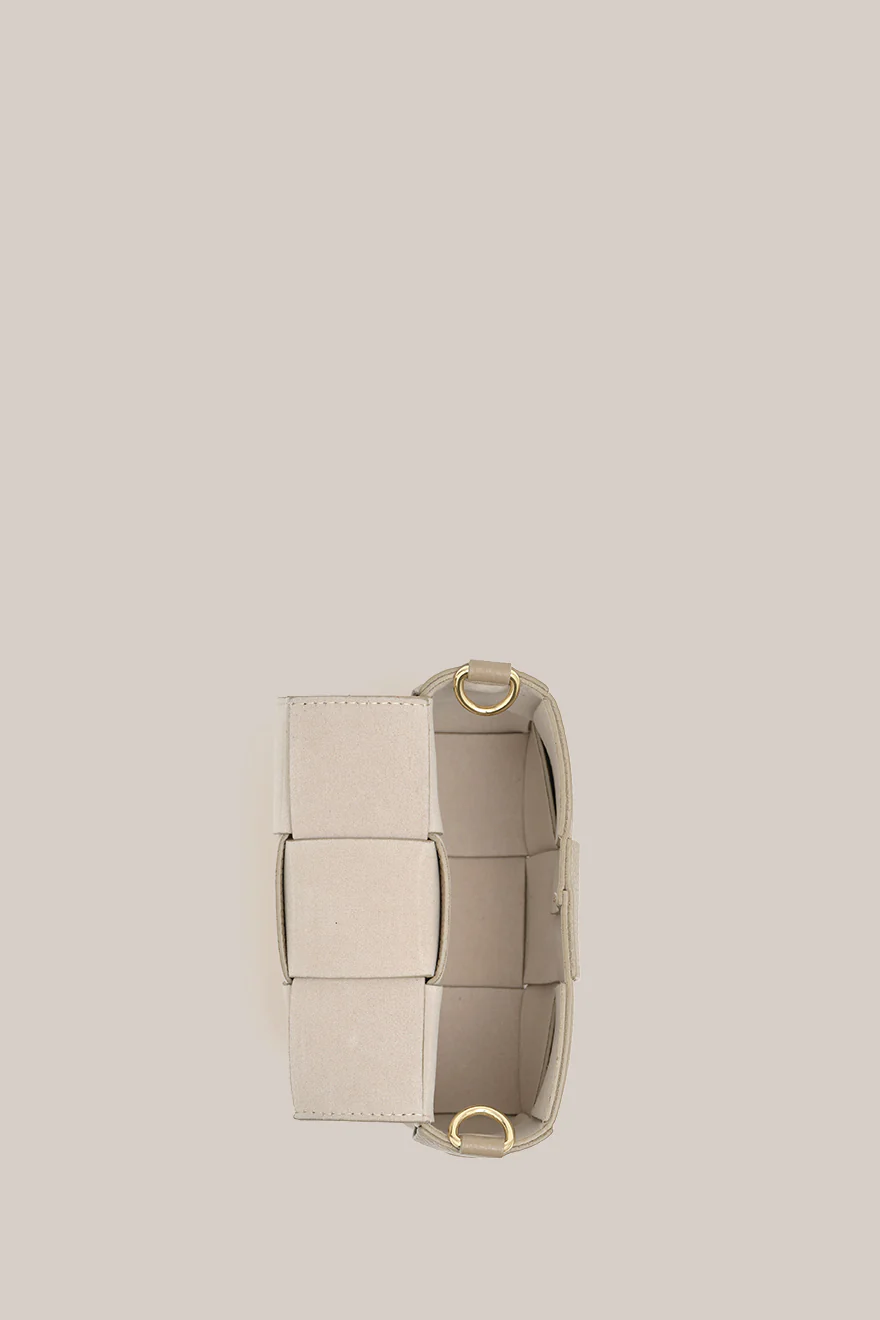 Margot Mini Mushroom Leather Woven Bag - Image 6