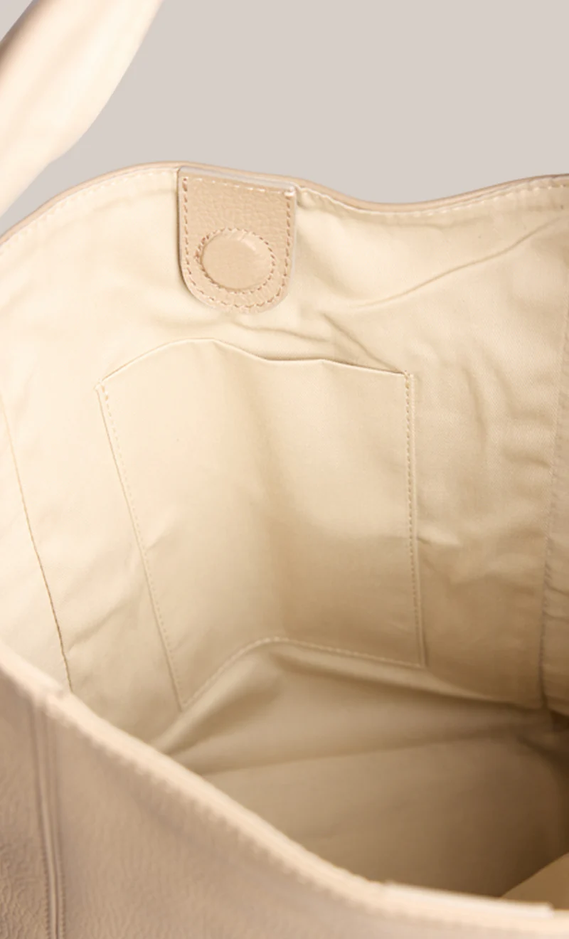 Scarlett 2.0 Beige Leather Hobo - Image 6