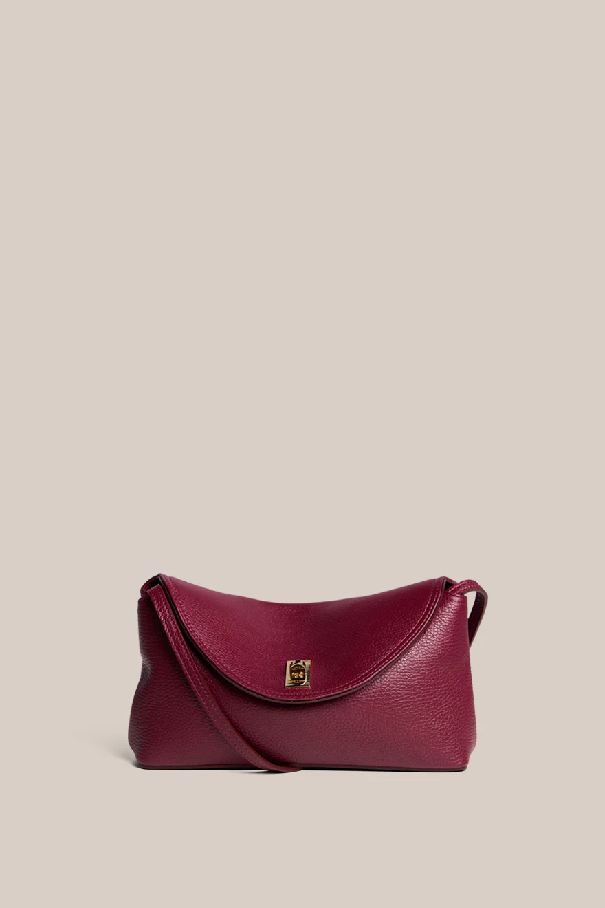 Sloane Bordeaux Leather Crossbody Clutch - Image 4
