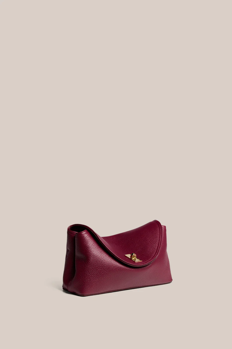 Sloane Bordeaux Leather Crossbody Clutch - Image 5