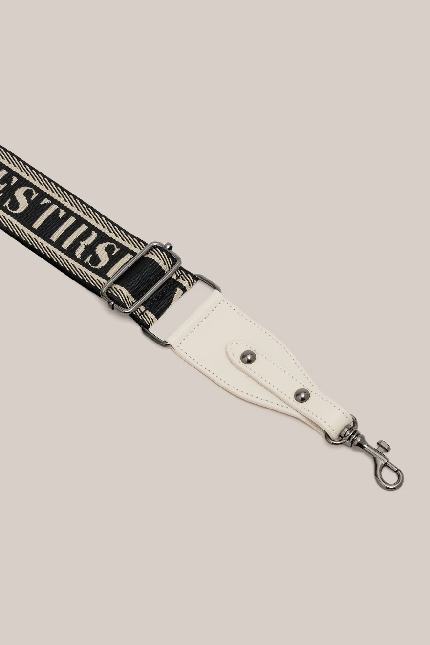 VESTIRSI Woven Strap - Ivory Pebbled Leather (Gunmetal) - Image 3
