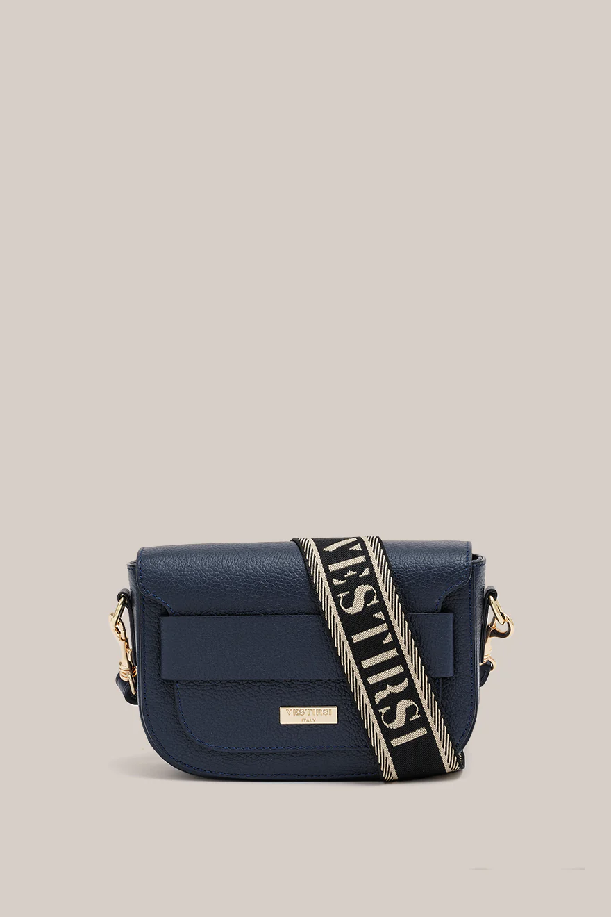 VESTIRSI Woven Strap - Navy Pebbled Leather (Gold) - Image 3