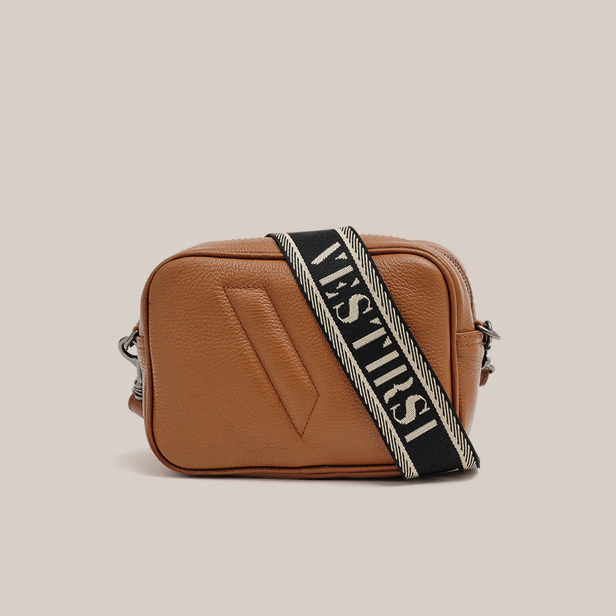 VESTIRSI Woven Strap - Tan Pebbled Leather (Gunmetal) - Image 3